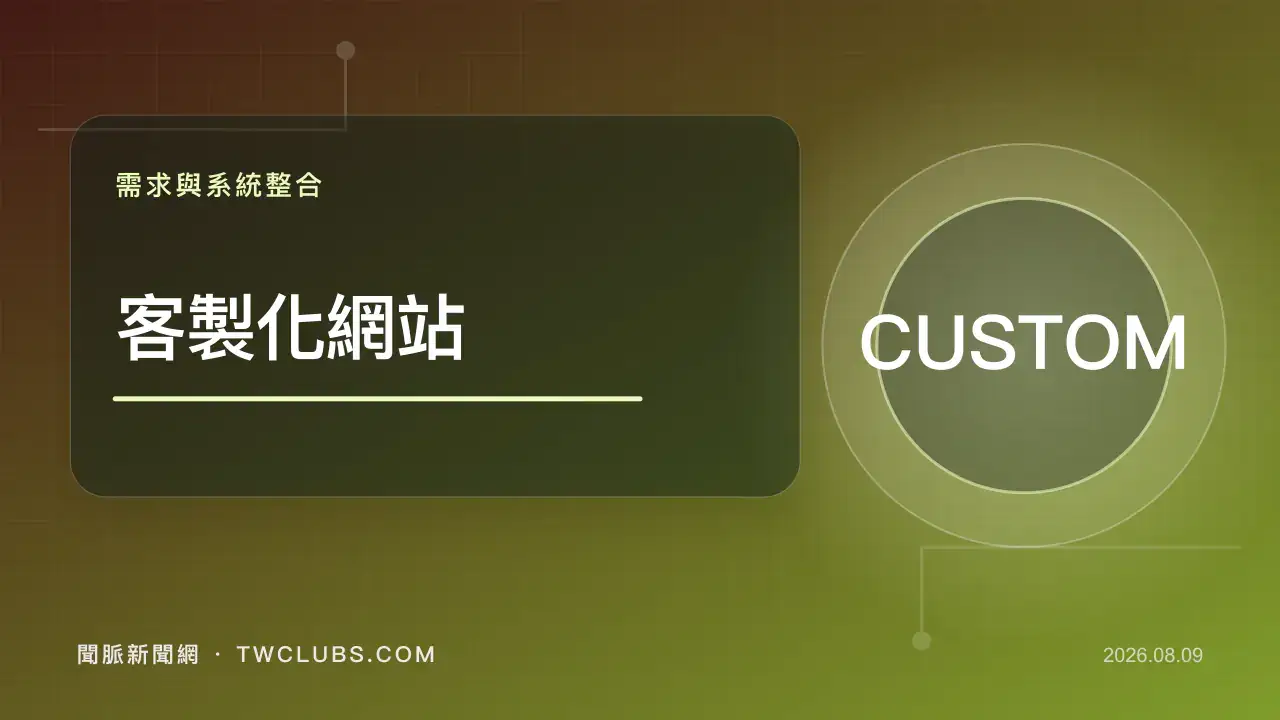 酒紅色客製化網站圖卡呈現模組組合、系統整合與專案評估