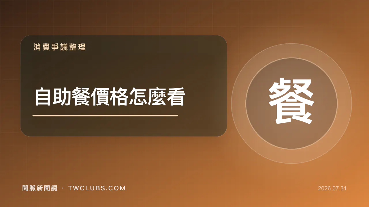 橘棕色消費圖卡標示自助餐價格怎麼看與餐字